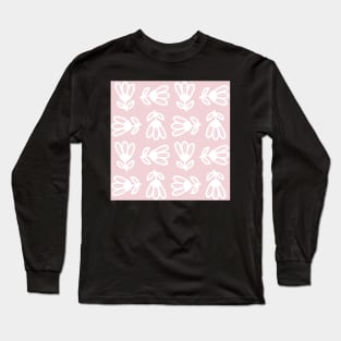 White tulip in a bed of softest baby pale pink Long Sleeve T-Shirt